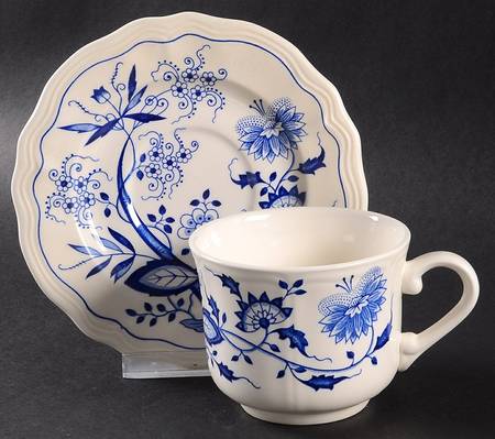 Loire Blue Flat Cup & Saucer Set