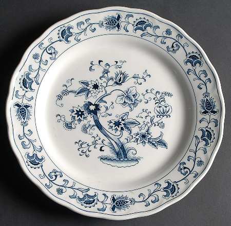 Ming Tree Blue (Double Phoenix Backstamp) 12" Chop Plate (Round Platter)