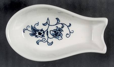 Ming Tree Blue (Double Phoenix Backstamp) Spoon Rest/Holder (Holds 1 Spoon)