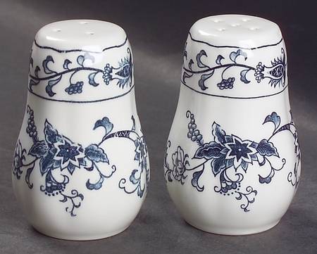 Ming Tree Blue (Double Phoenix Backstamp) Salt & Pepper Set