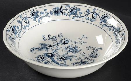 Ming Tree Blue (Double Phoenix Backstamp) 9" Round Vegetable Bowl