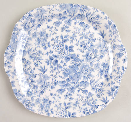 Tea Roses Square Handled Cake Plate