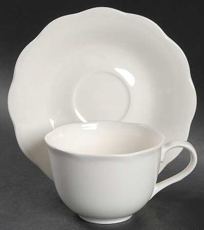 Vanilla Flat Cup & Saucer Set by Nikko