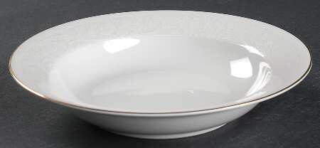White Lace Gold Soup/Cereal Bowl