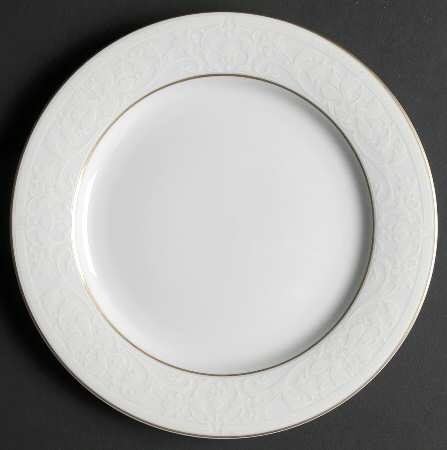 White Lace Gold Salad/Dessert Plate