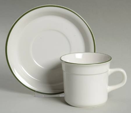 Country Life Flat Cup & Saucer Set