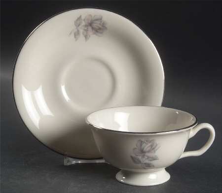 Castle Rose Footed Cup & Saucer Set