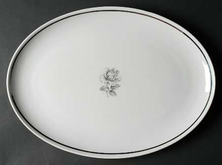 Castle Rose 15" Oval Serving Platter