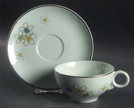 Mist Flat Cup & Saucer Set