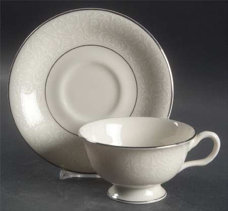 Queens Bouquet Footed Cup & Saucer Set