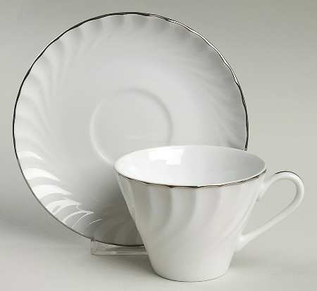 Estate Flat Cup & Saucer Set by Norleans