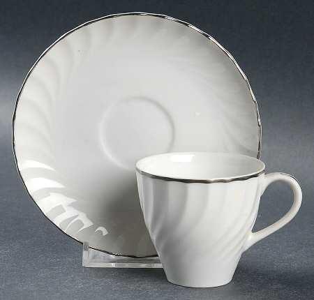 Estate Flat Demitasse Cup & Saucer Set