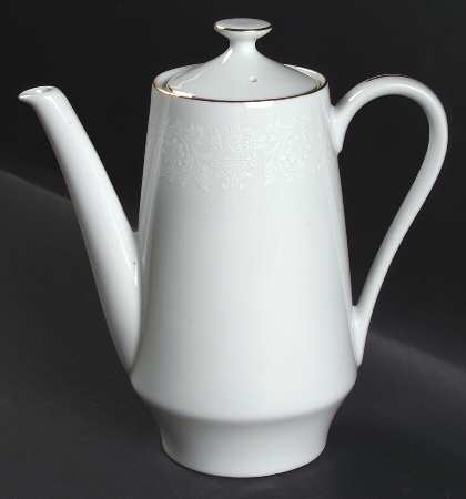 White Lace Coffee Pot & Lid