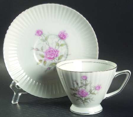 Lyric Rose Footed Cup & Saucer Set