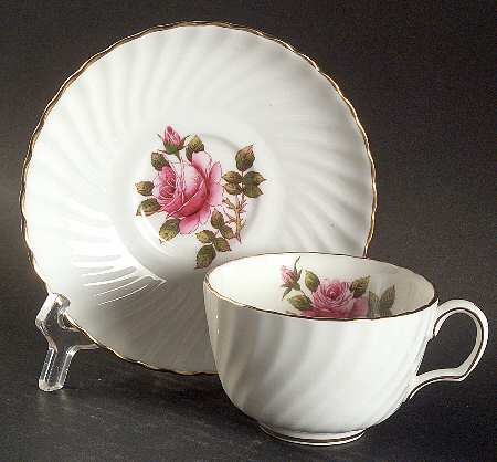 Carleton Rose Footed Cup & Saucer Set