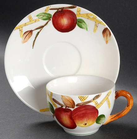 Crab Apple Flat Cup & Saucer Set