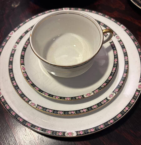 NAI13 Flat Cup & Saucer Set by National China (USA)