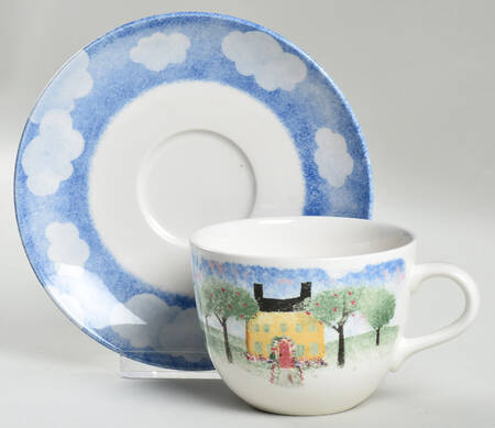 Remember When Flat Cup & Saucer Set