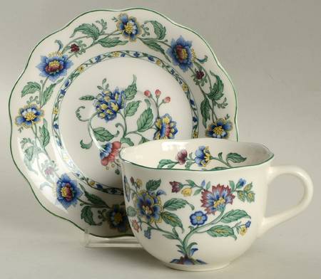 Oriental Garden Flat Cup & Saucer Set