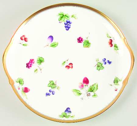 Summers Bounty Handled Cake Plate