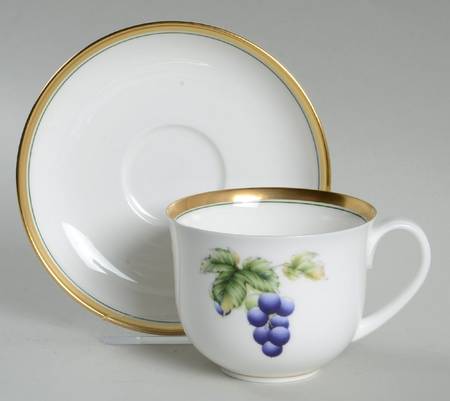 Summers Bounty Flat Demitasse Cup & Saucer Set