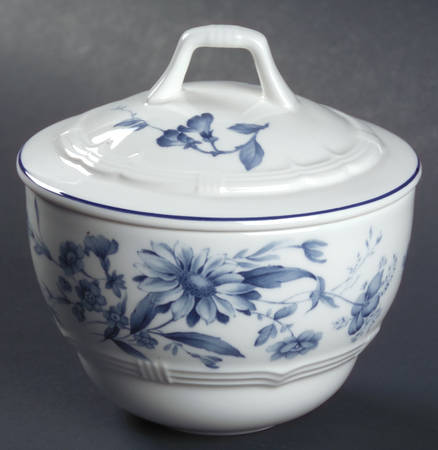 Antoinette Blue Sugar Bowl & Lid