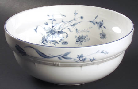 Antoinette Blue 9" Round Vegetable Bowl
