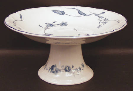 Antoinette Blue Round Compote (Height X Width)
