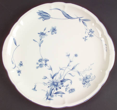 Antoinette Blue Handled Cake Plate