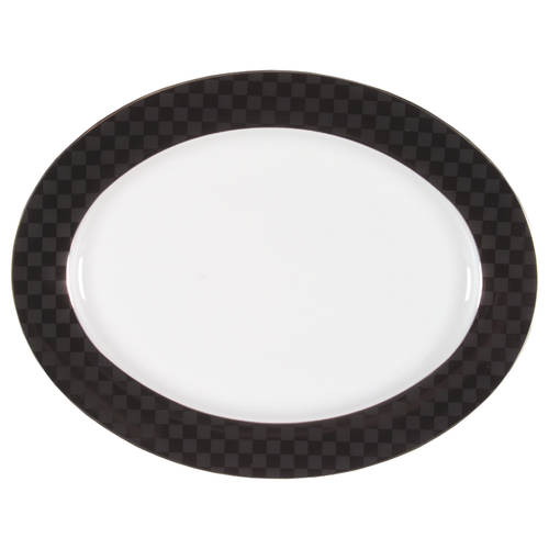 Black Tie 14" Oval Serving Platter