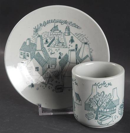 Hoyrup Flat Demitasse Cup & Saucer Set