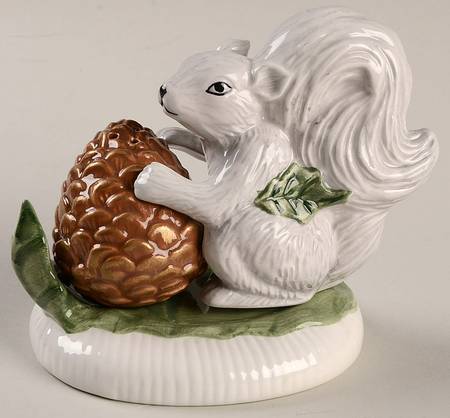 Holly Bells Figural Salt and Pepper Tray Set