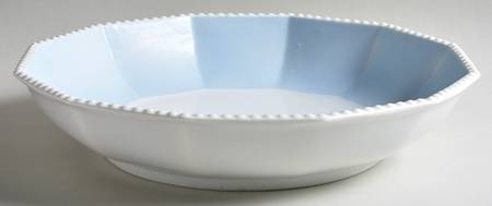 Perl Blue 11" Shallow Round Bowl
