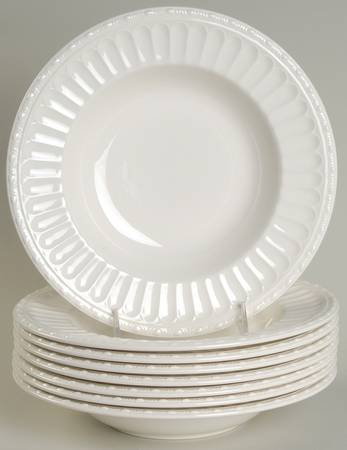 Palazzo White 9" Soup/Pasta Bowl - Set of 8