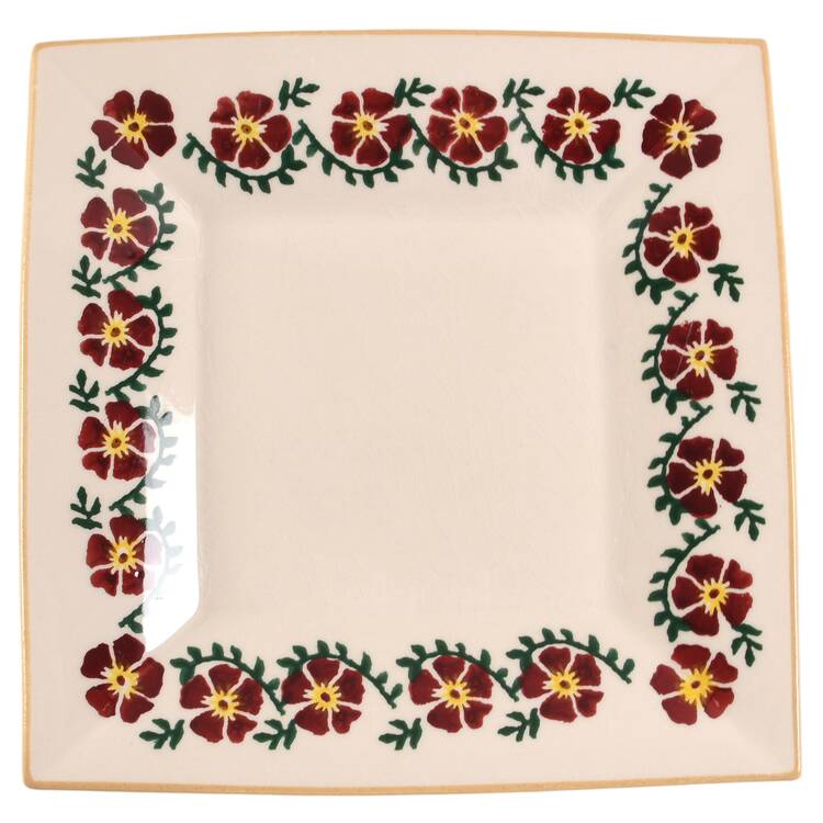Old Rose Square Salad Plate