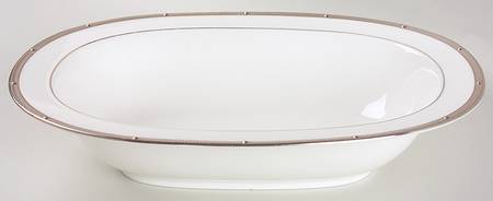 Rochelle Platinum 10" Oval Vegetable Bowl