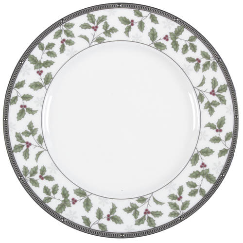 Rochelle Platinum Holiday Luncheon Plate