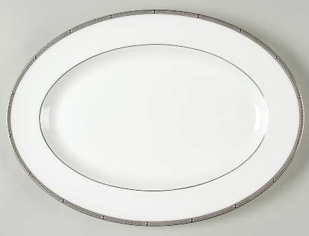 Rochelle Platinum 14" Oval Serving Platter