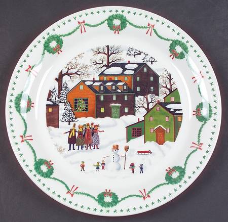 Americana Christmas Luncheon Plate