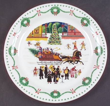 Americana Christmas Luncheon Plate