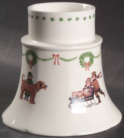 Americana Christmas Small Candlestick