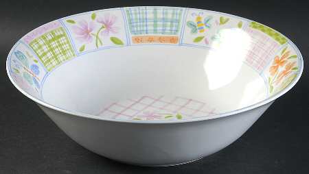 Butterfly Quilt 10" Large Salad Serving Bowl