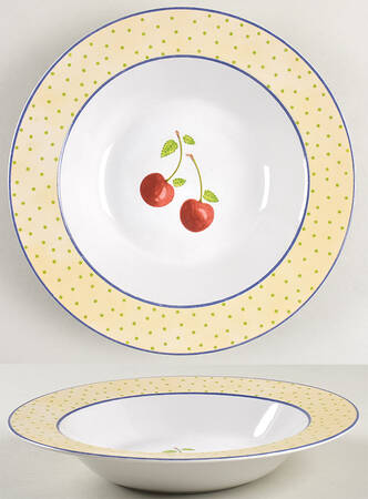 Cherries Jubilee Large Rim Soup Bowl