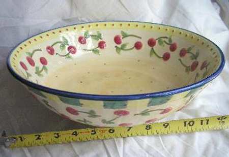 Cherries Jubilee 12" Round Serving Bowl