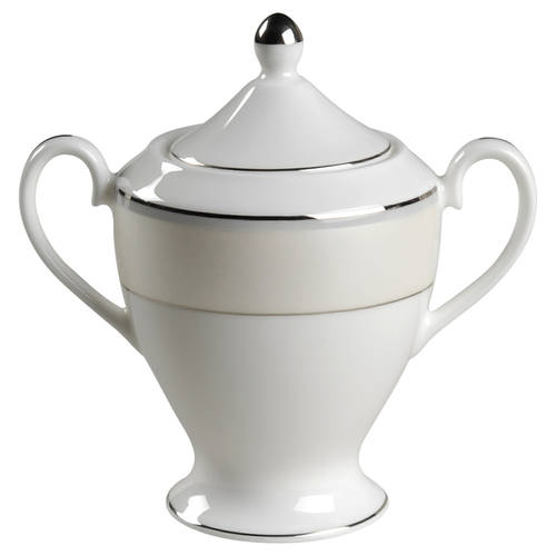 Natural Pearl Sugar Bowl & Lid