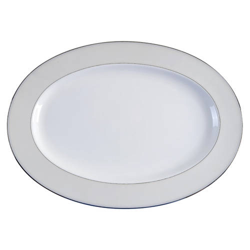 Natural Pearl 14" Oval Serving Platter by Nikko