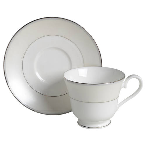 Natural Pearl Footed Cup & Saucer Set