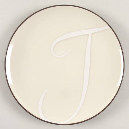 Colorwave Chocolate Accent Salad Plate Mono "J"