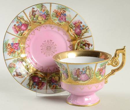 Love Story Footed Cup & Saucer Set