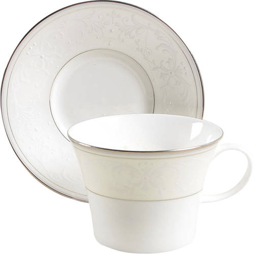 Pearl Symphony Flat Cup & Saucer Set